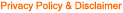 Privacy Policy and Disclaimer